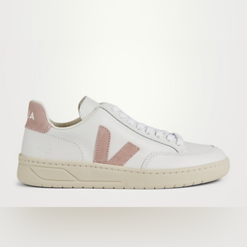 Veja Women's Cream and Pink Sneakers